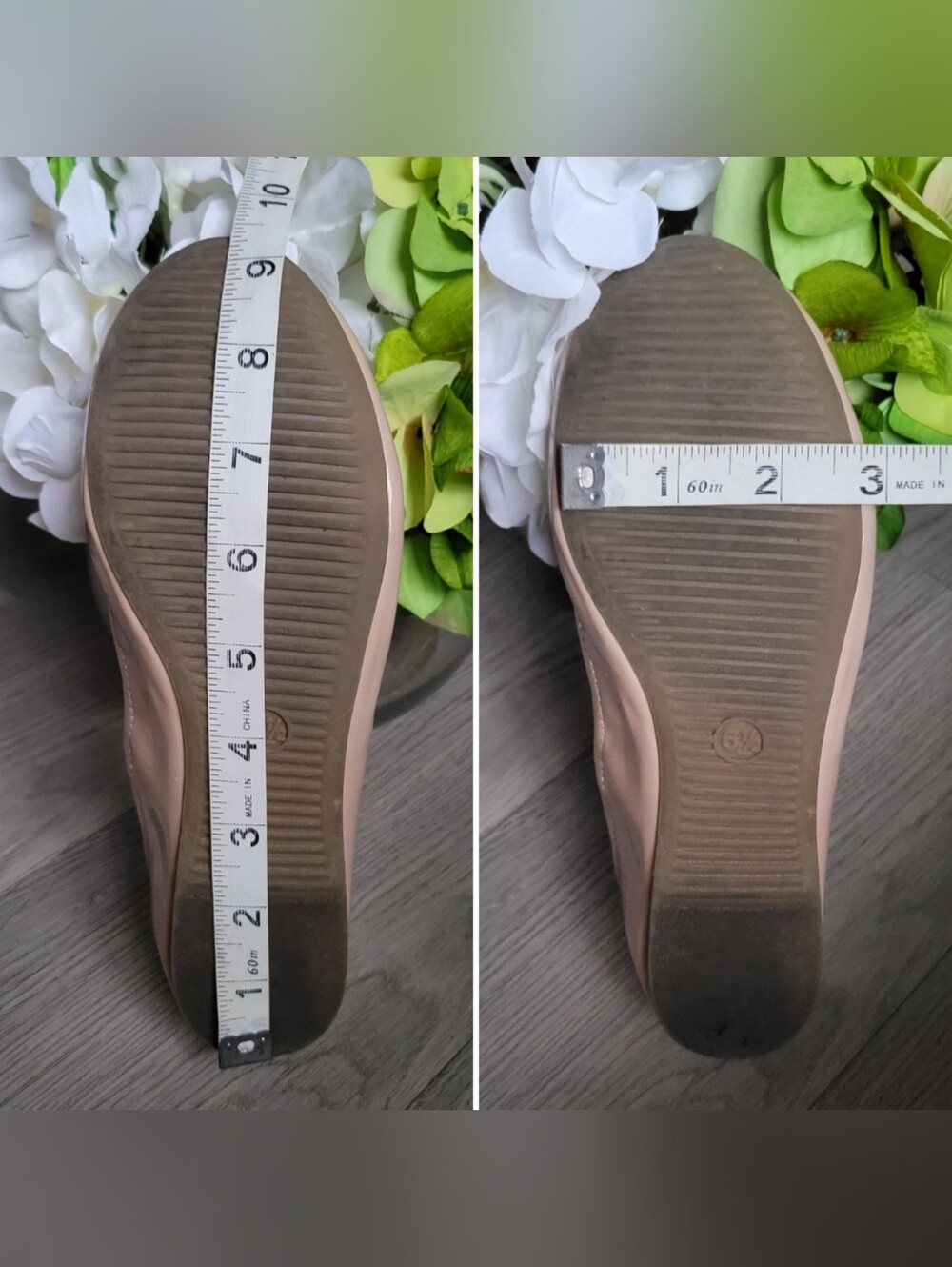 Mossimo Glossy Patent Leather Nude Cream Round Toe Ballet Flats, US 6.5 EU 37 - Picture 12 of 14